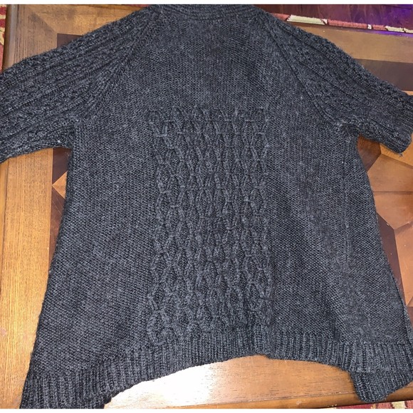 Chico's Cardigan Size 2 Dark Gray Shirt Sleeve, Chunky Knit - Picture 5 of 5